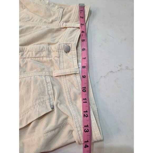 Anthropologie The Carson Utility Barrel Cargo Pants Size 8 Corduroy Ivory - Picture 11 of 14